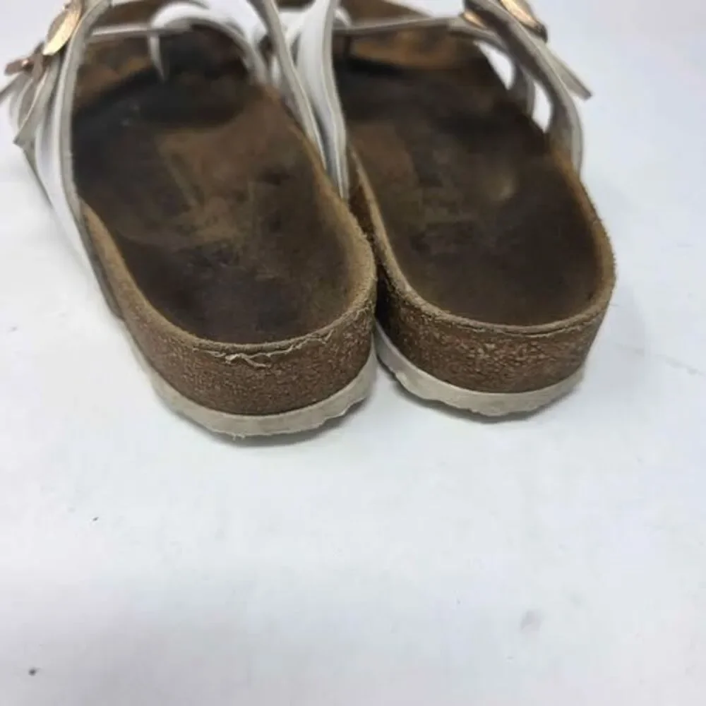Birkenstock Mayari White Birko-Flor Sandals Women’s Size 38